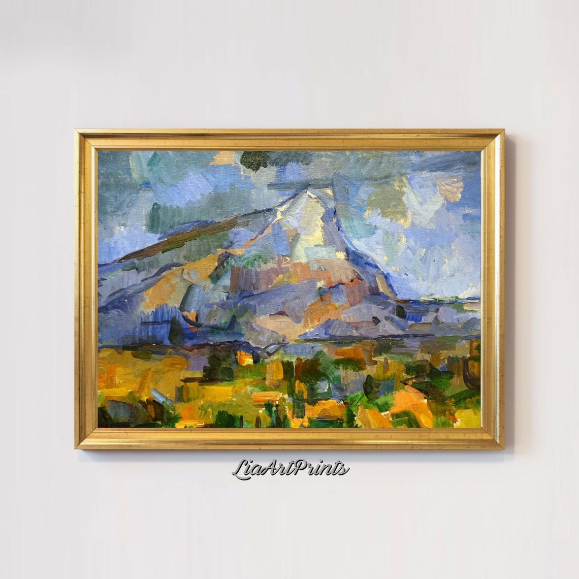 Paul Cezanne Mont Sainte Victoire Faceted Mountain Landscape Poster - Image 2