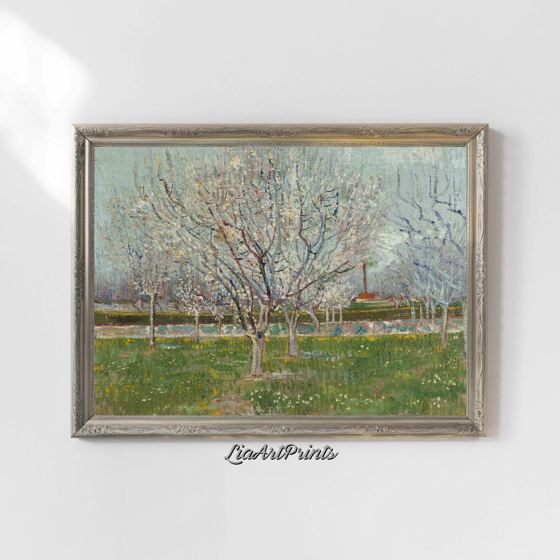 Blossoming Orchard, Van Gogh-Inspired Springtime Scene - Image 4