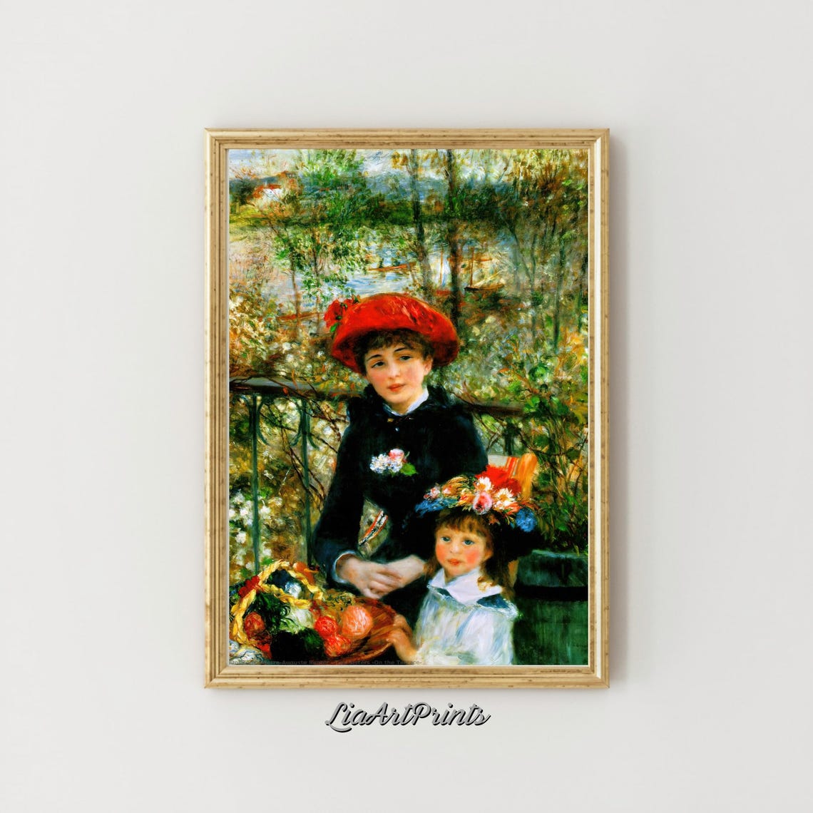 Renoir Two Sisters On The Terrace Impressionist Boating View Poster - Image 2
