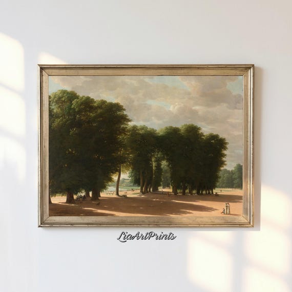 Forest Path, Tranquil Woodland Nature Art Print