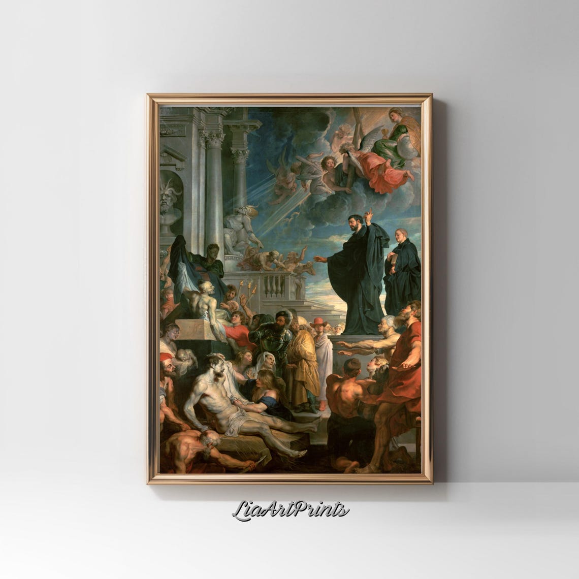 Rubens Miracles Of Saint Francis Xavier Baroque Religious Scene Poster - Image 2