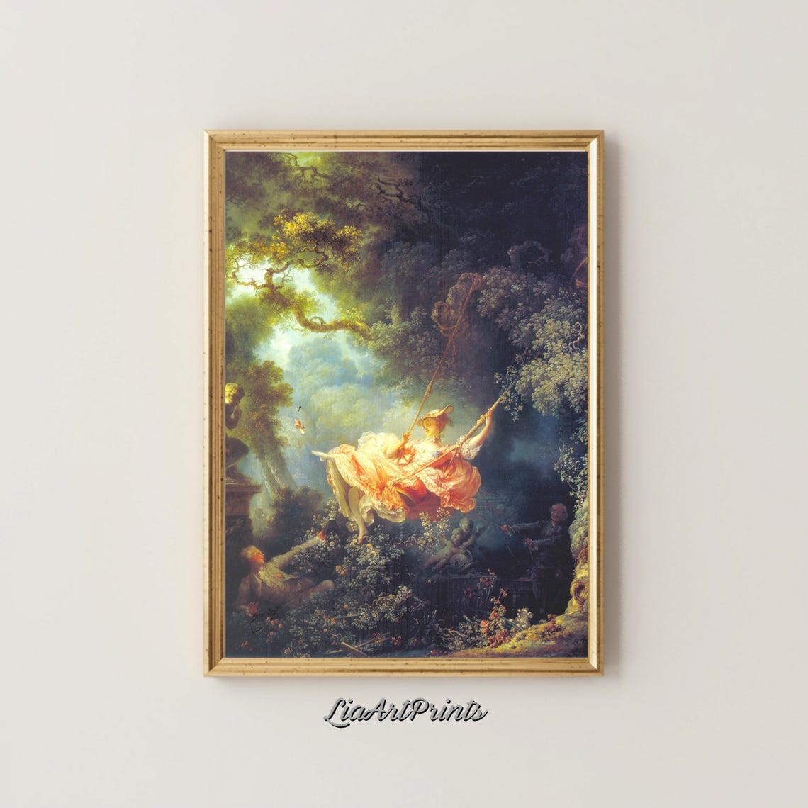 Jean Honore Fragonard The Swing Garden Romance Rococo Art Poster - Image 5