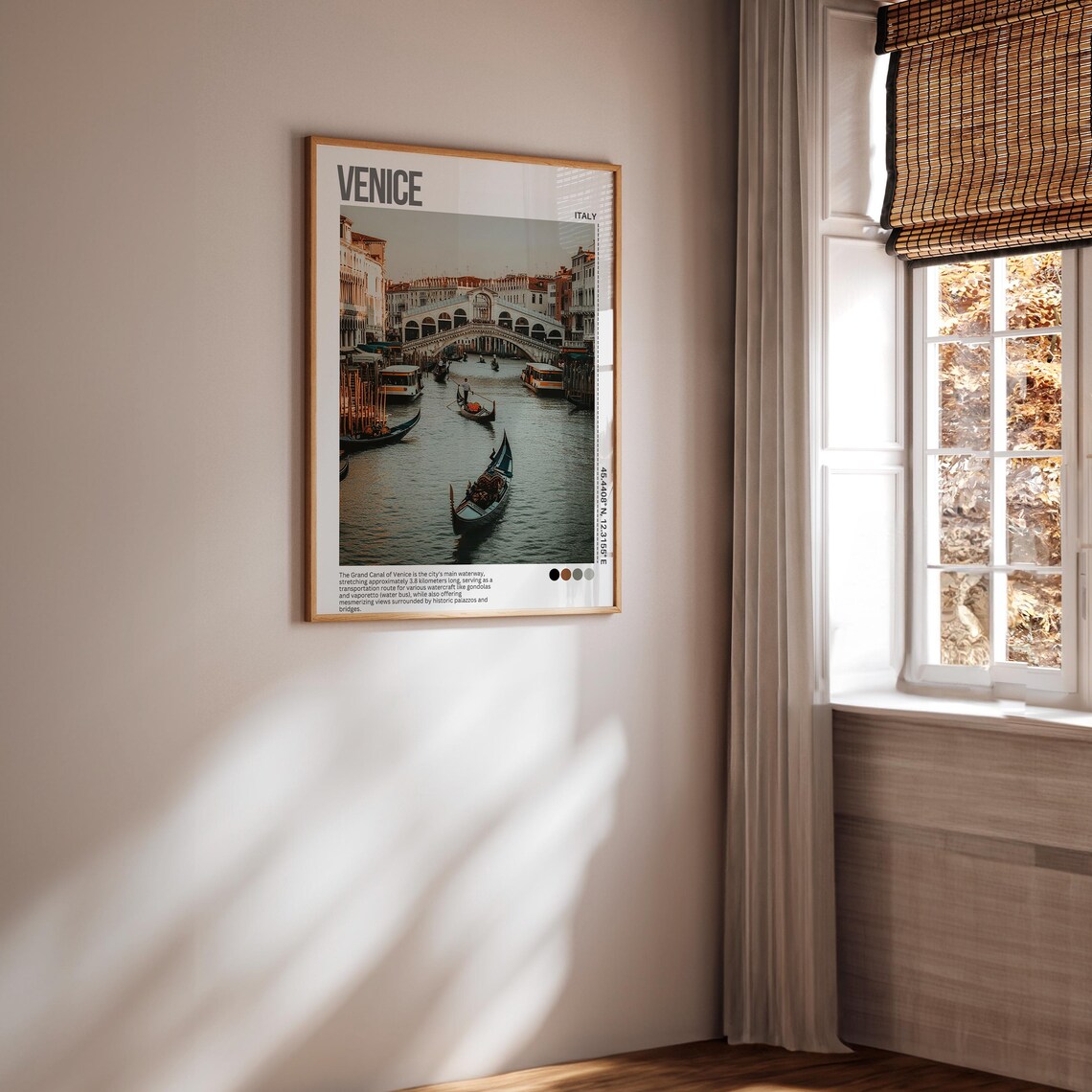 Venice Italy Rialto Bridge Grand Canal Daytime Photo Travel Poster - Image 3