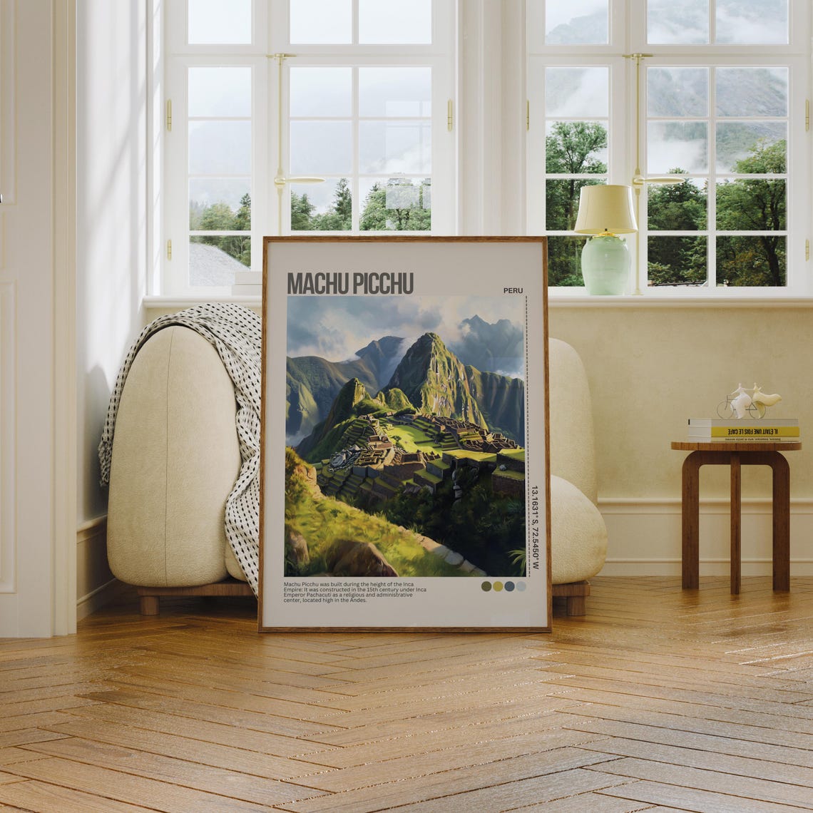Machu Picchu Lush Green Valley Sunlit Peru Ruins Travel Poster - Image 3