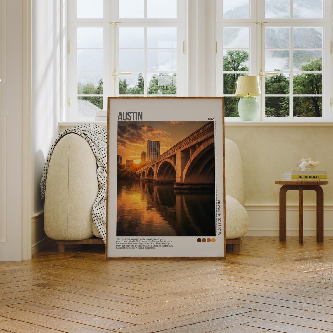 Austin Texas Congress Avenue Bridge Sunset View Travel Poster - Image 5
