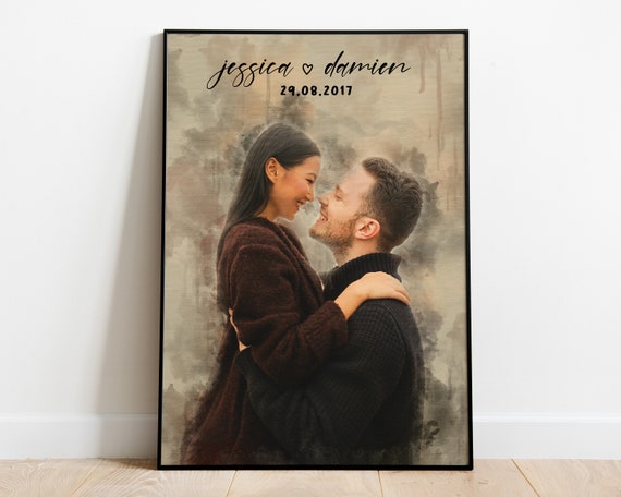 Watercolor Portrait Art Print, Personalized Gift