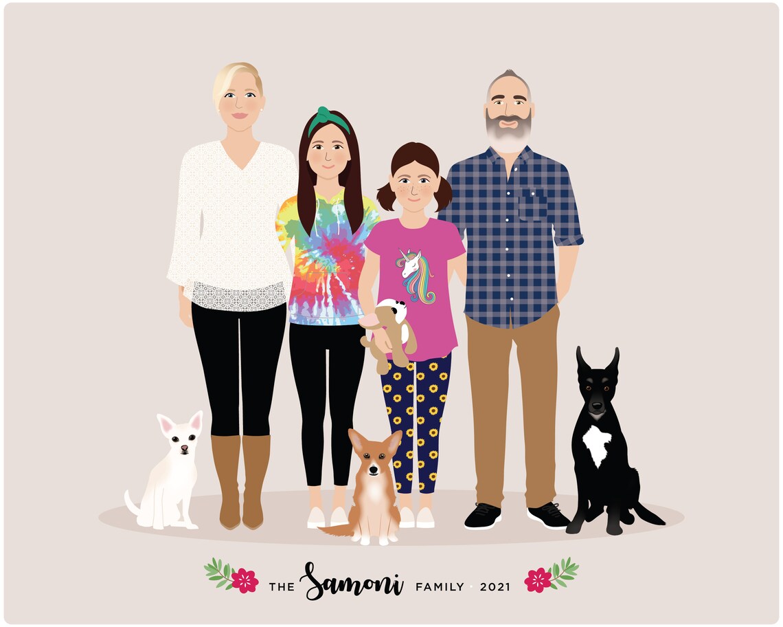 Custom Family Illustration - Add-On Person - Image 4