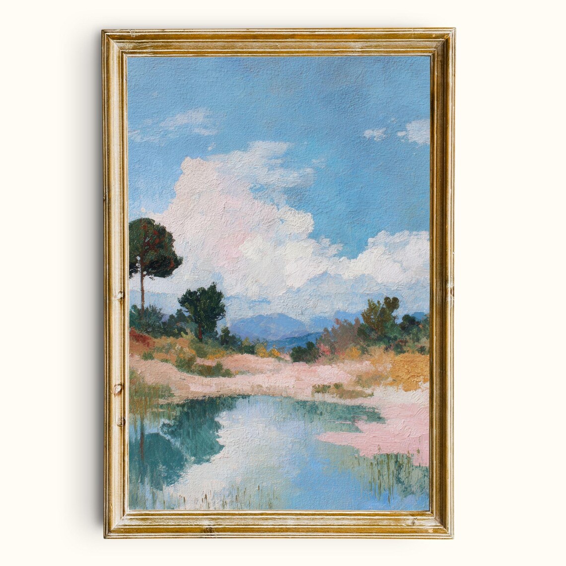 Spring Pond Impressionist Landscape Art Print
