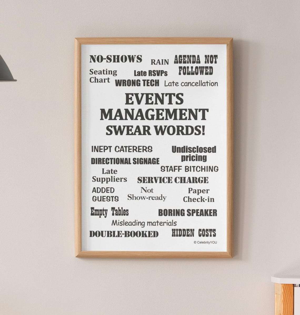 Events Management Swear Words Funny Planner Pet Peeves Poster - Image 3