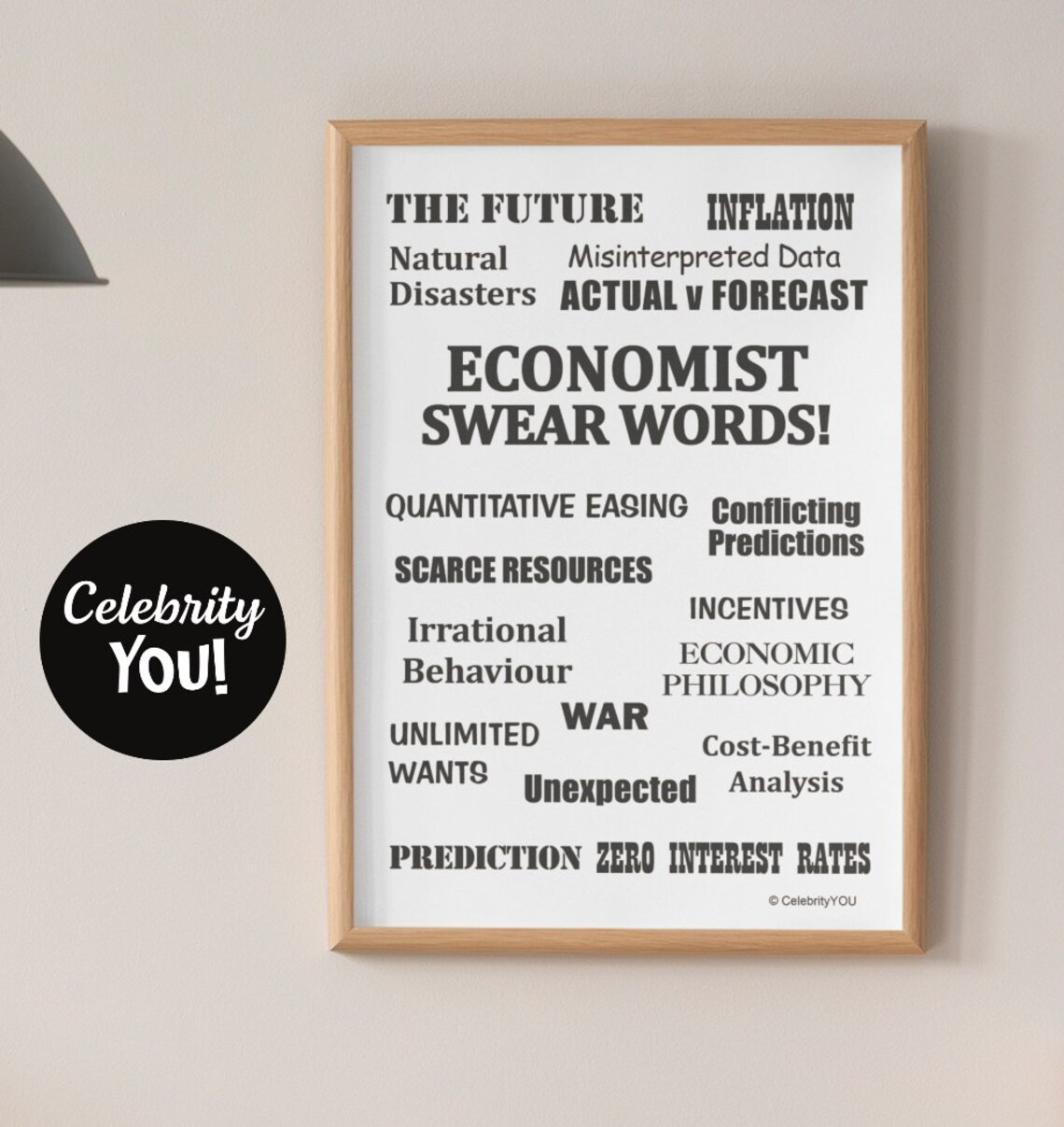 Economist Swear Words Funny Finance Office Humor Poster Gift - Image 3