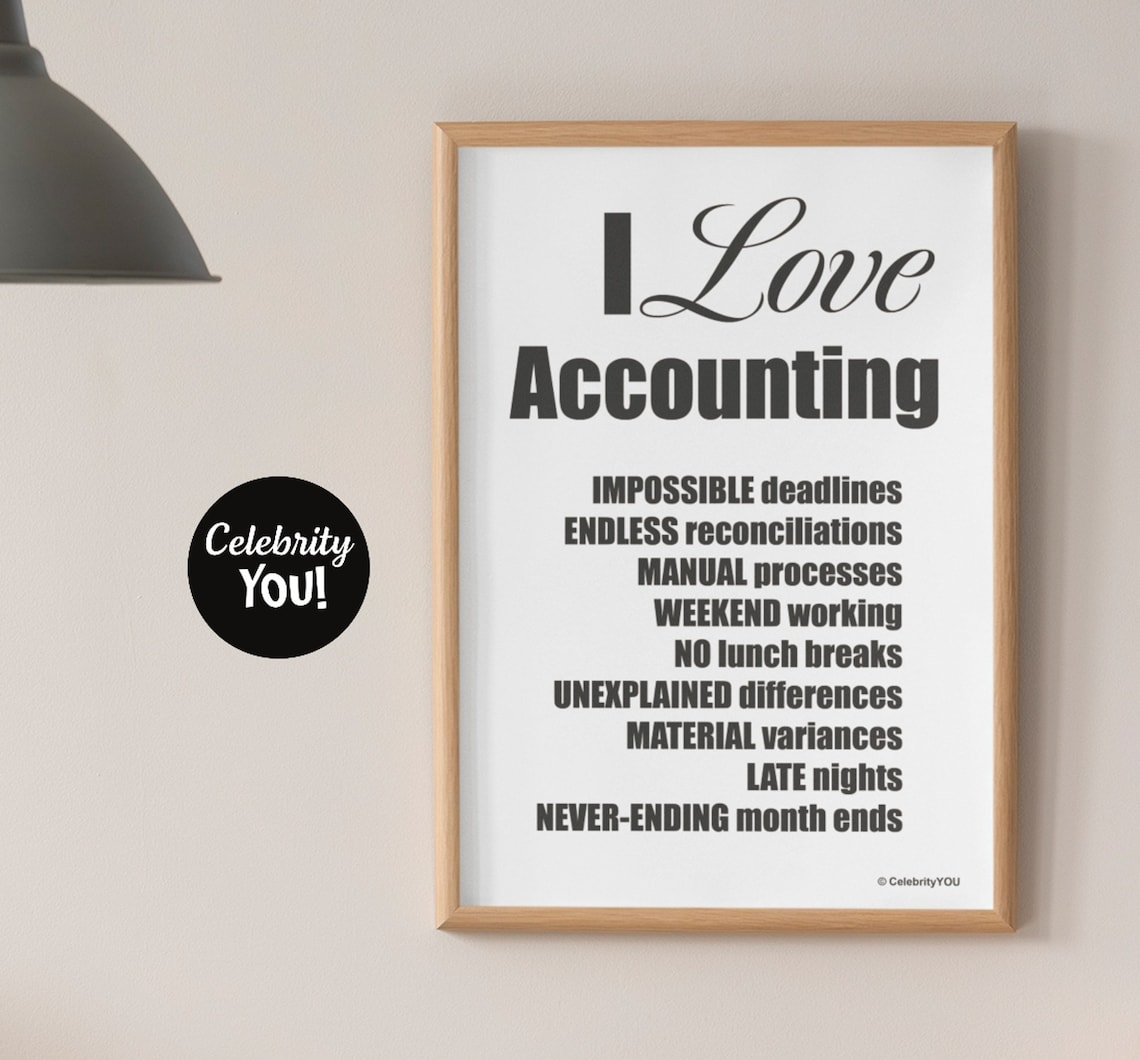 Reasons I Love Accounting Funny CPA Office Decor Print - Image 2