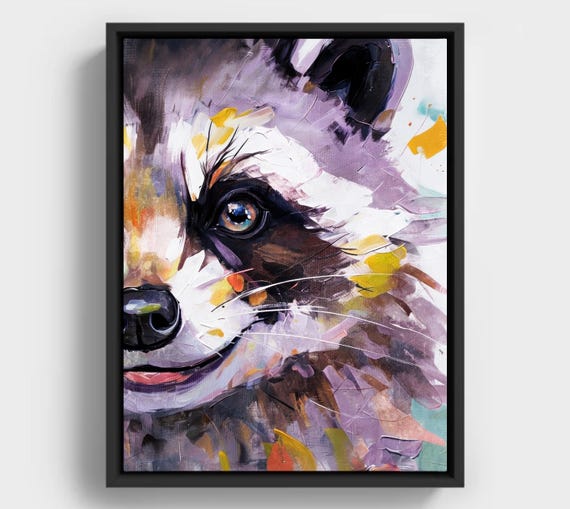 Whimsical Raccoon Face Painting Quirky Animal Art