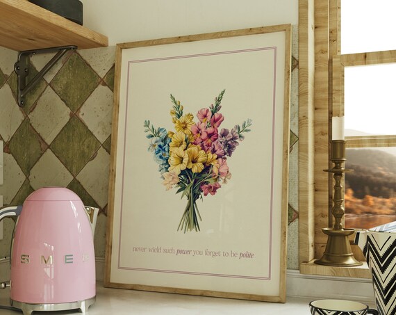 Taylor Swift Marjorie Lyric Botanical Bouquet Quote Wall Art