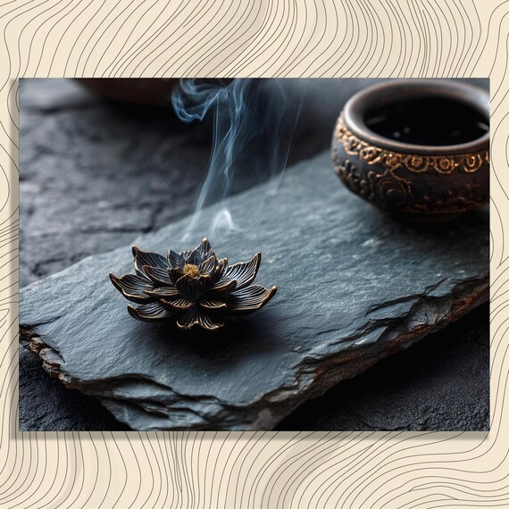 Zen Canvas Wall Art Tranquil Meditation Decor Print Spa Yoga Studio Mindfulness Wellness Gift Botanical