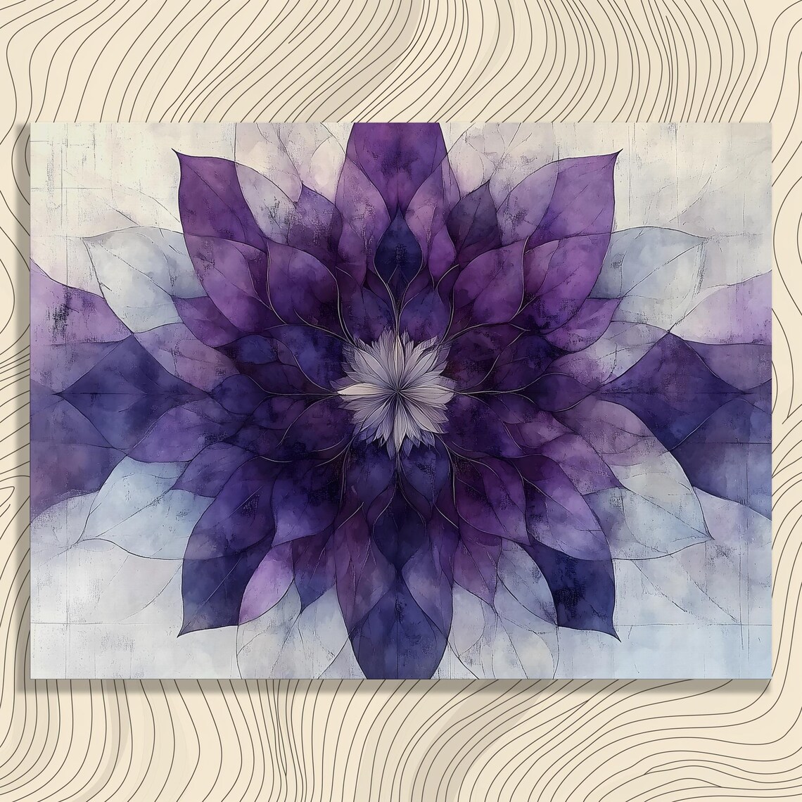 Vibrant Mandala Abstract Floral Boho Art Print