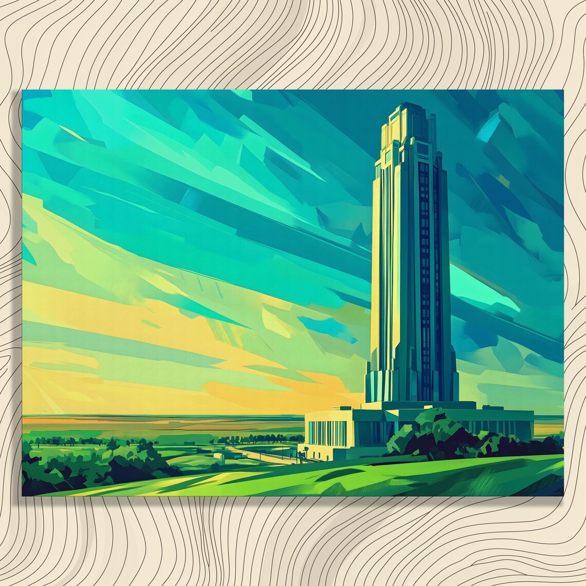 Modern Skyscraper Canvas Wall Art Futuristic Cityscape Abstract Architecture Print For Architects And Enthusiasts