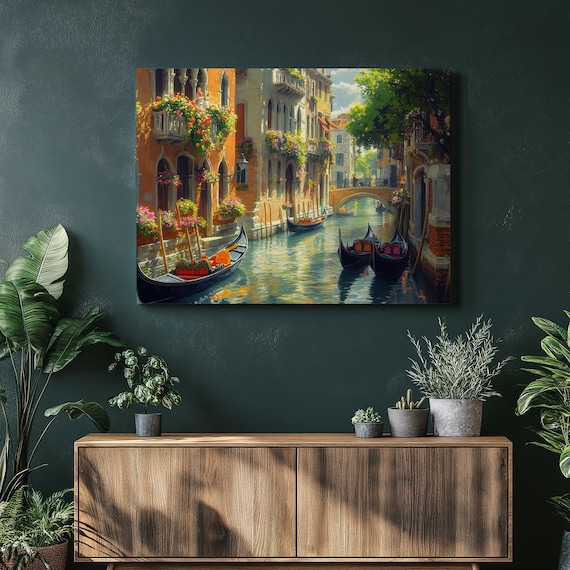Venice Travel Poster, Gondolas And Canals