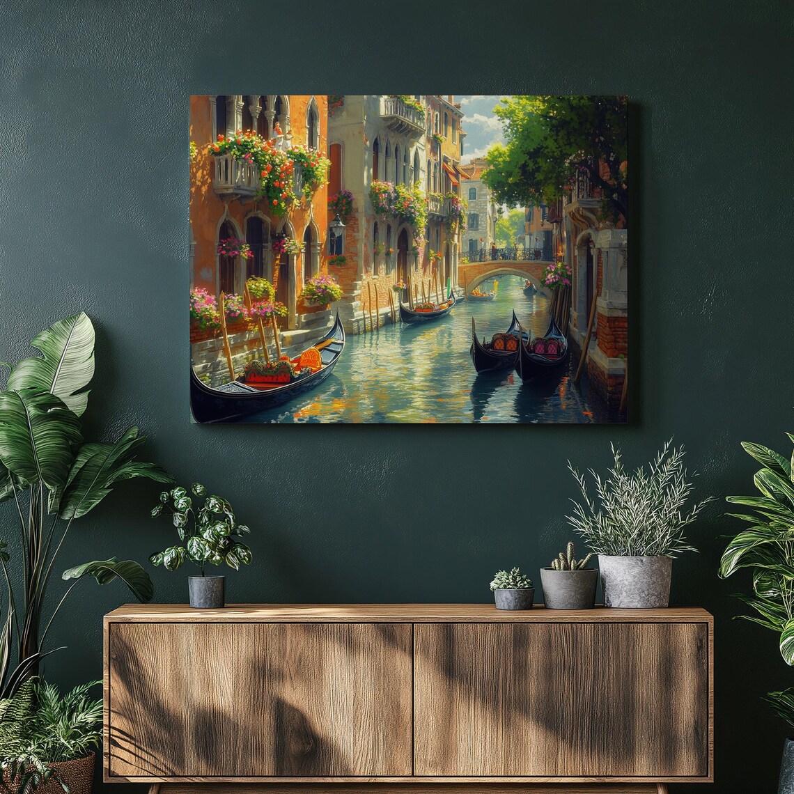Venice Travel Poster, Gondolas And Canals