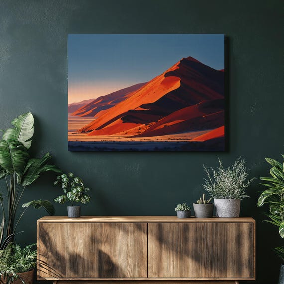 Desert Sunrise Dunes Canvas Wall Art Colorful Sand Print Modern Nature Photography Large Prints Landscape Decor Boho