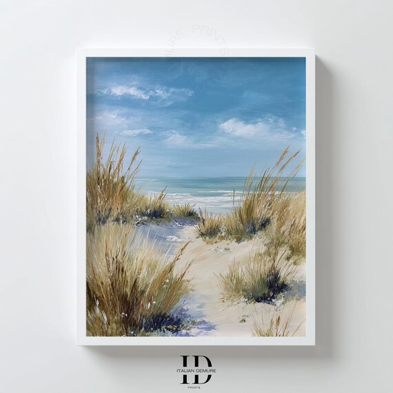 Coastal Dune Path To The Ocean Serene Beach Landscape Art Poster