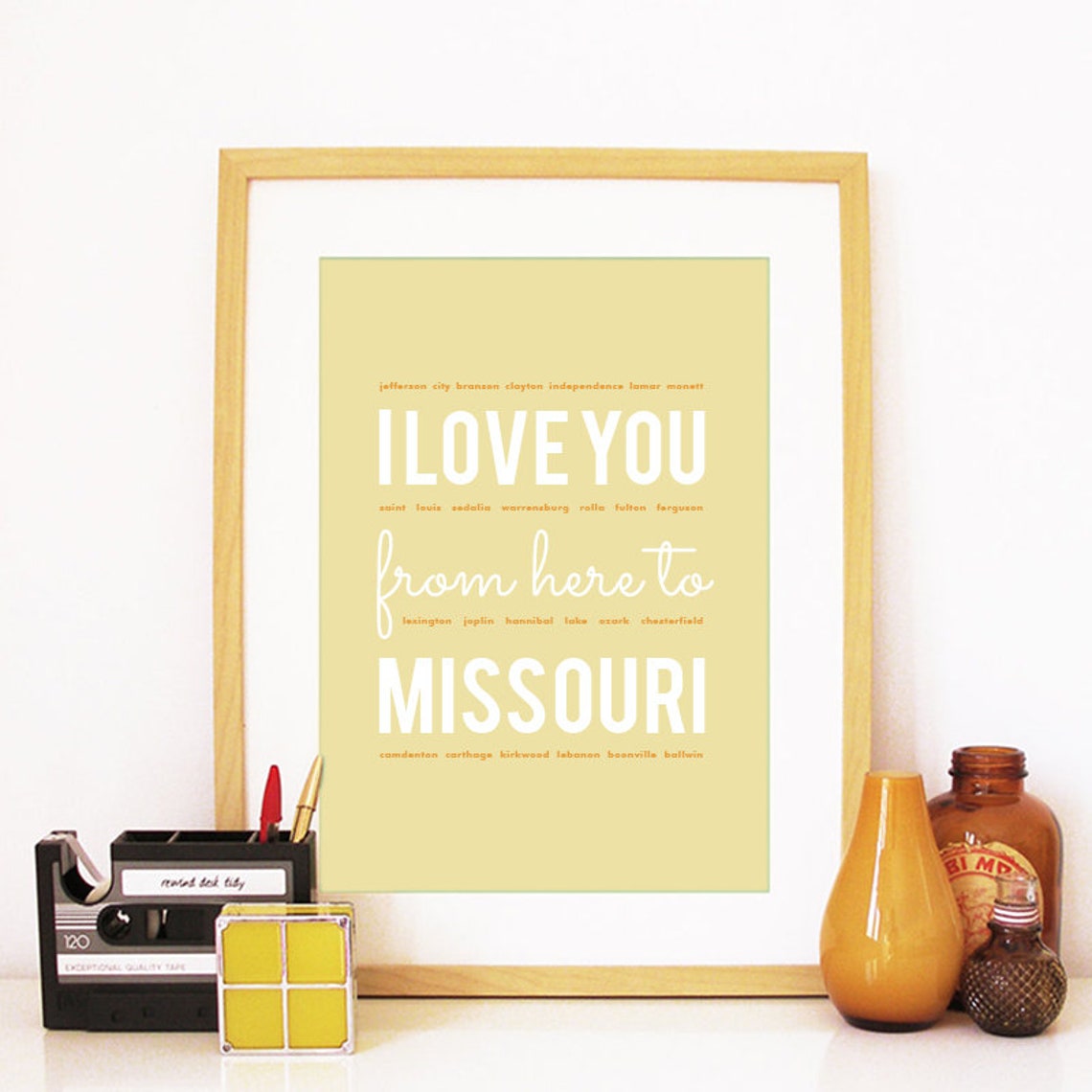 I Love You From Here To Missouri Missouri Print Missouri Skyline Missouri Art Missouri Poster Missouri Watercolor Missouri Art Print - Image 2