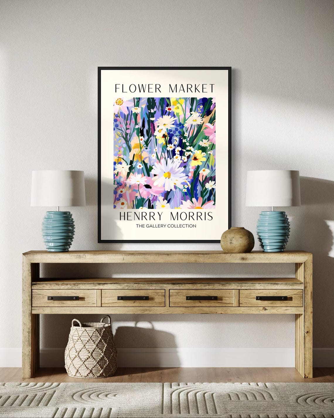 Flower Market Henrry Morris Botanical Gallery Collection Poster - Image 2