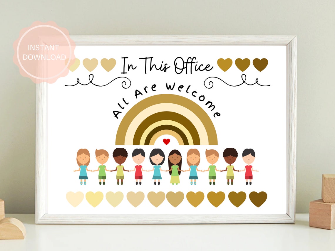 In This Office All Are Welcome School Rainbow Diversity Poster - Image 5