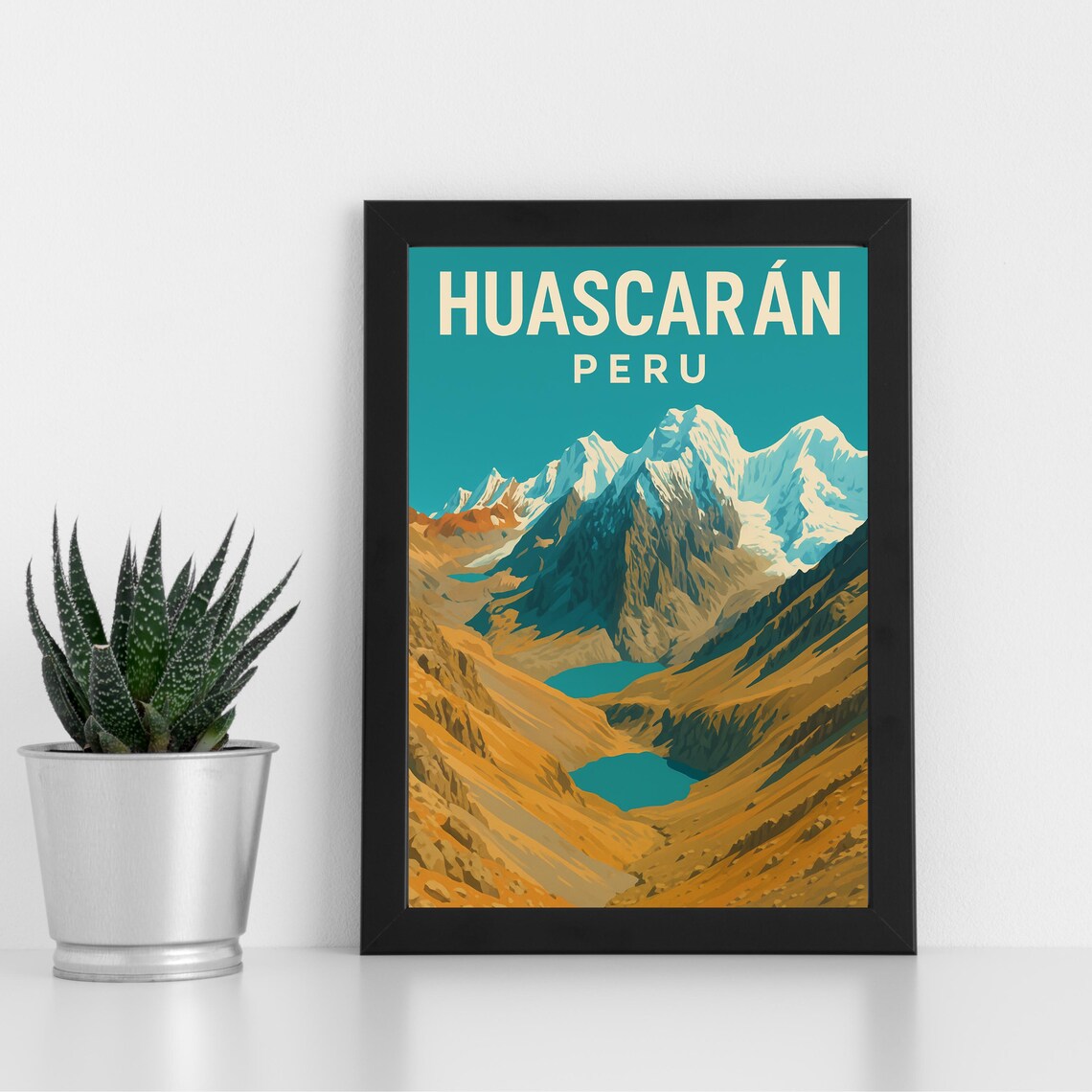 Huascaran Print Artwork L Peru South America Custom Poster Postcard Framed Greeting Card Portrait