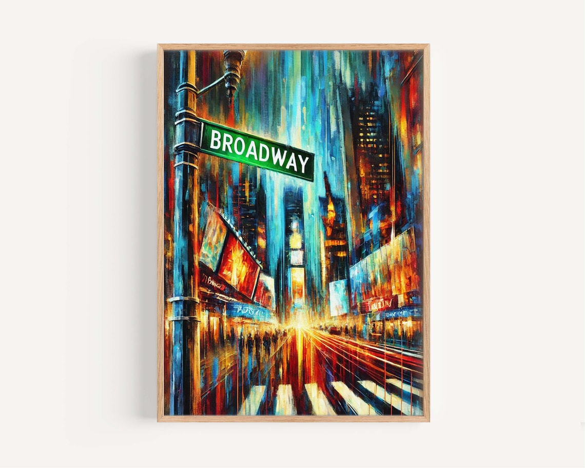 Broadway Manhattan NYC Travel Poster, New York