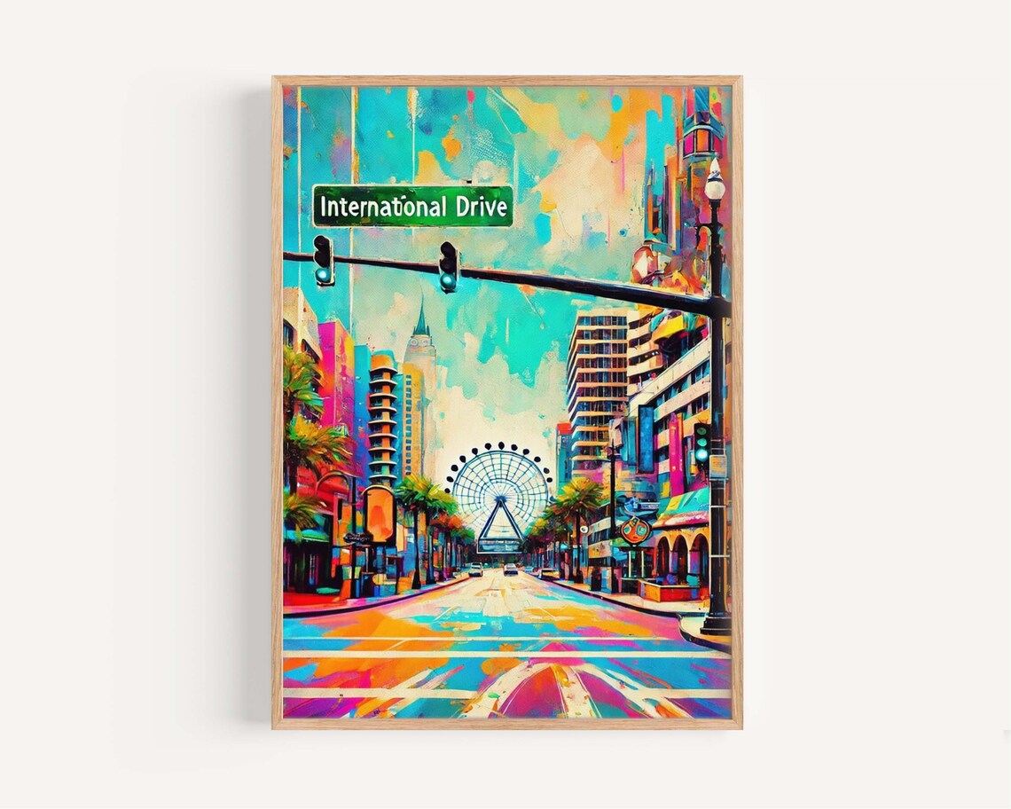 International Drive Orlando Florida Travel Poster