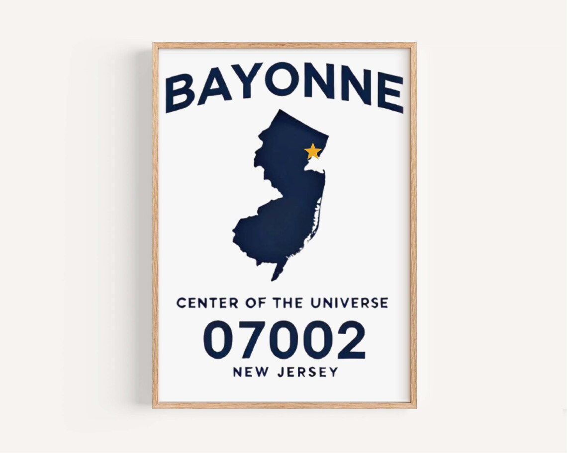 Bayonne New Jersey Travel Poster, Center of the Universe