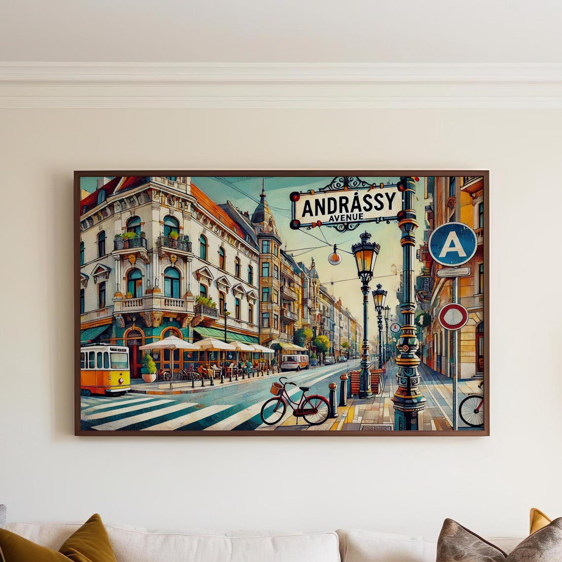 Andrássy Avenue Budapest Elegant Hungarian Street Scene Poster Art