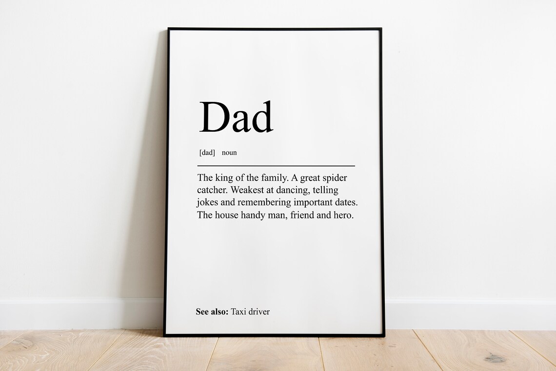 Dad Definition Father's Day Quote Art Print - Image 2