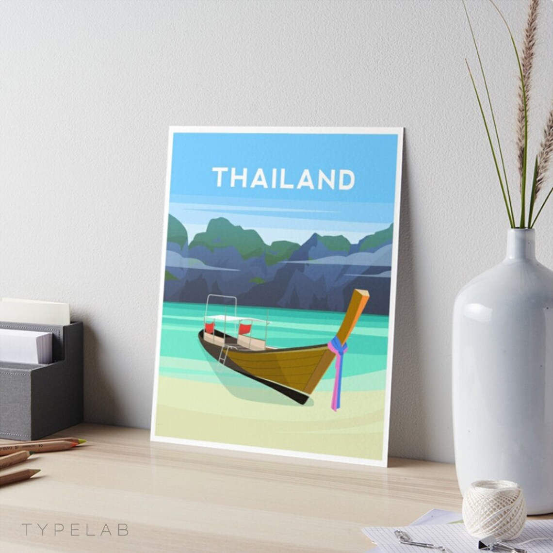 Thailand Phi Phi Island Travel Poster, East Asia