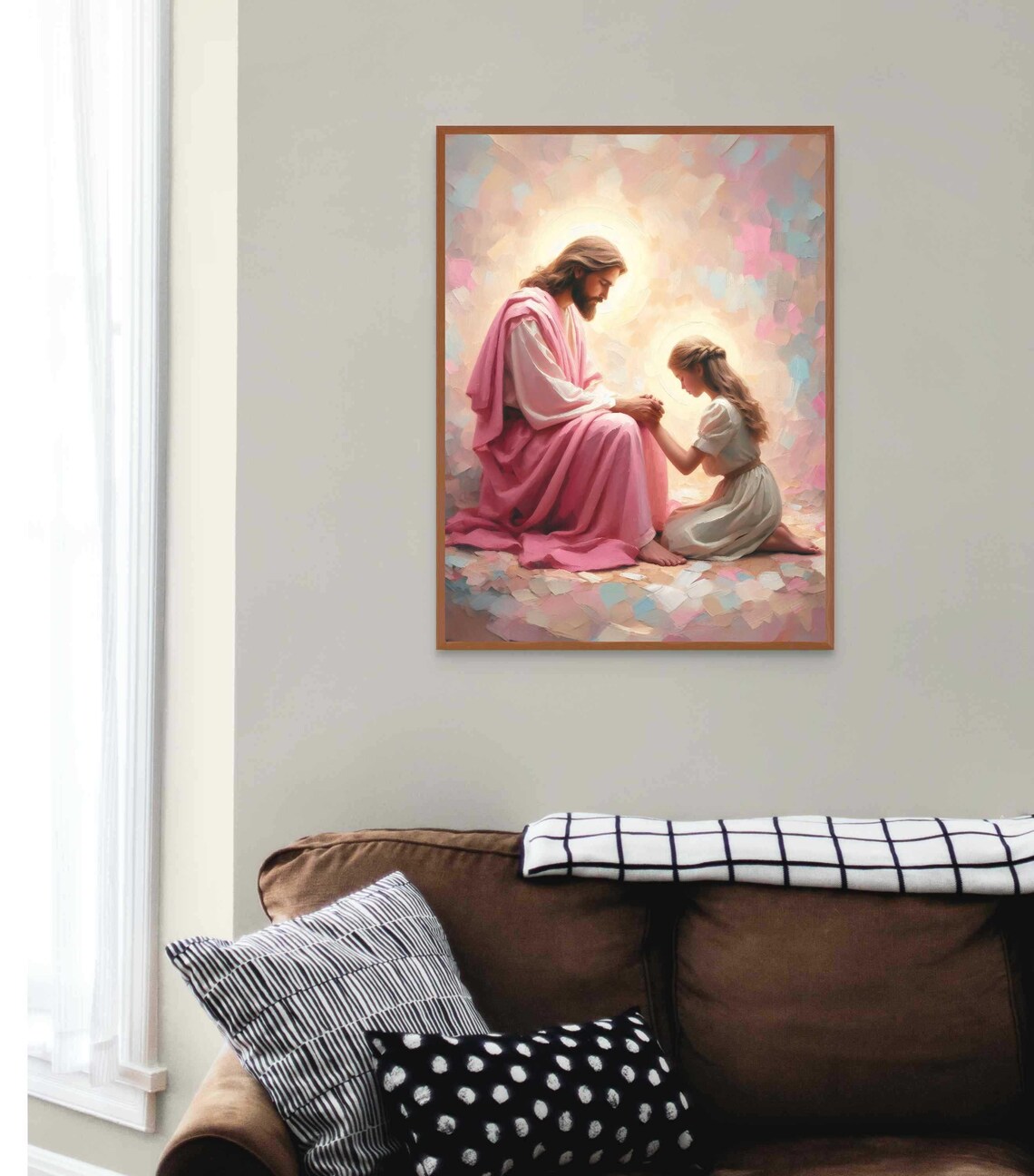 He Forgives Christian Art Jesus With Girl Jesus Wall Art Lds Art Bible Art Jesus With Children Modern Christian Art Jesus Prints - Image 3