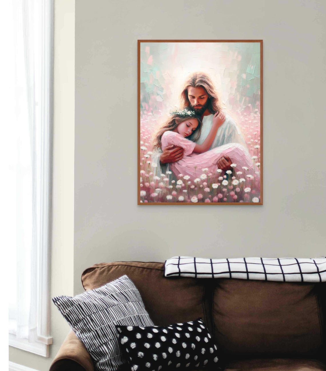 Save Her Christian Wall Art Jesus And Girl Picture Of Jesus Lds Painting Bible Prints Christian Nursery Art Jesus Prints Jesus Art - Image 5