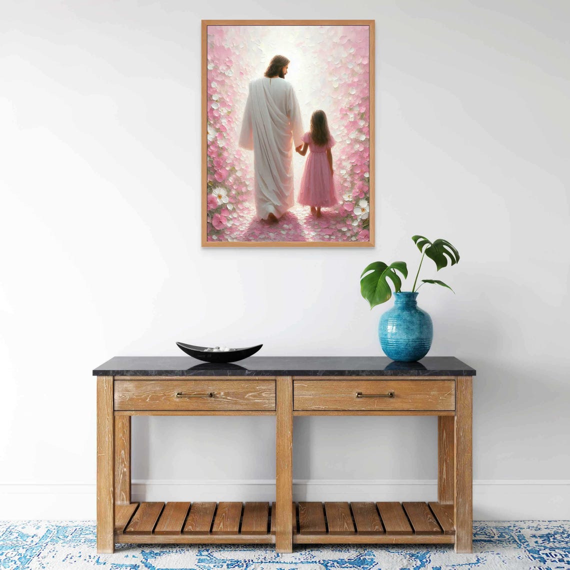 Her Path Home Christian Wall Art Jesus And Girl Jesus Painting Lds Painting Bible Print Jesus And Kids Jesus Art Jesus With Children - Image 7