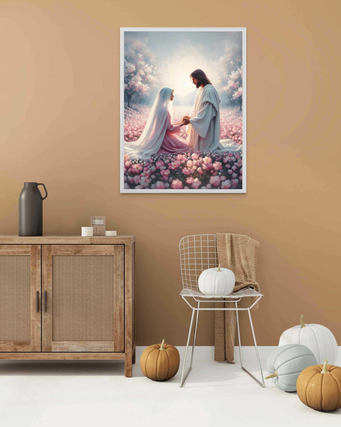 His Wisdom Christian Art Jesus And Woman Jesus Portrait Lds Painting Bible Prints Jesus With Girl Jesus Picture Christian Poster - Image 2