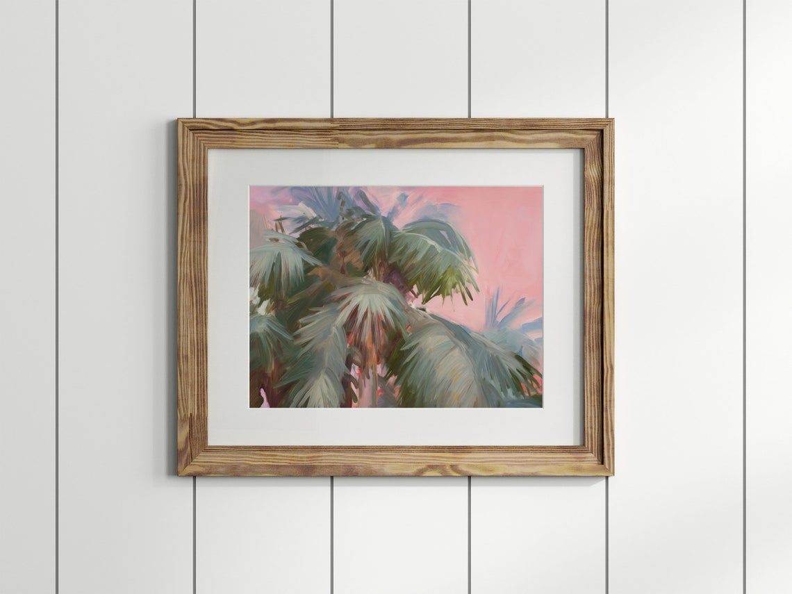 Tropical Palm Tree Art Print, Contemporary Beach Decor - Image 4