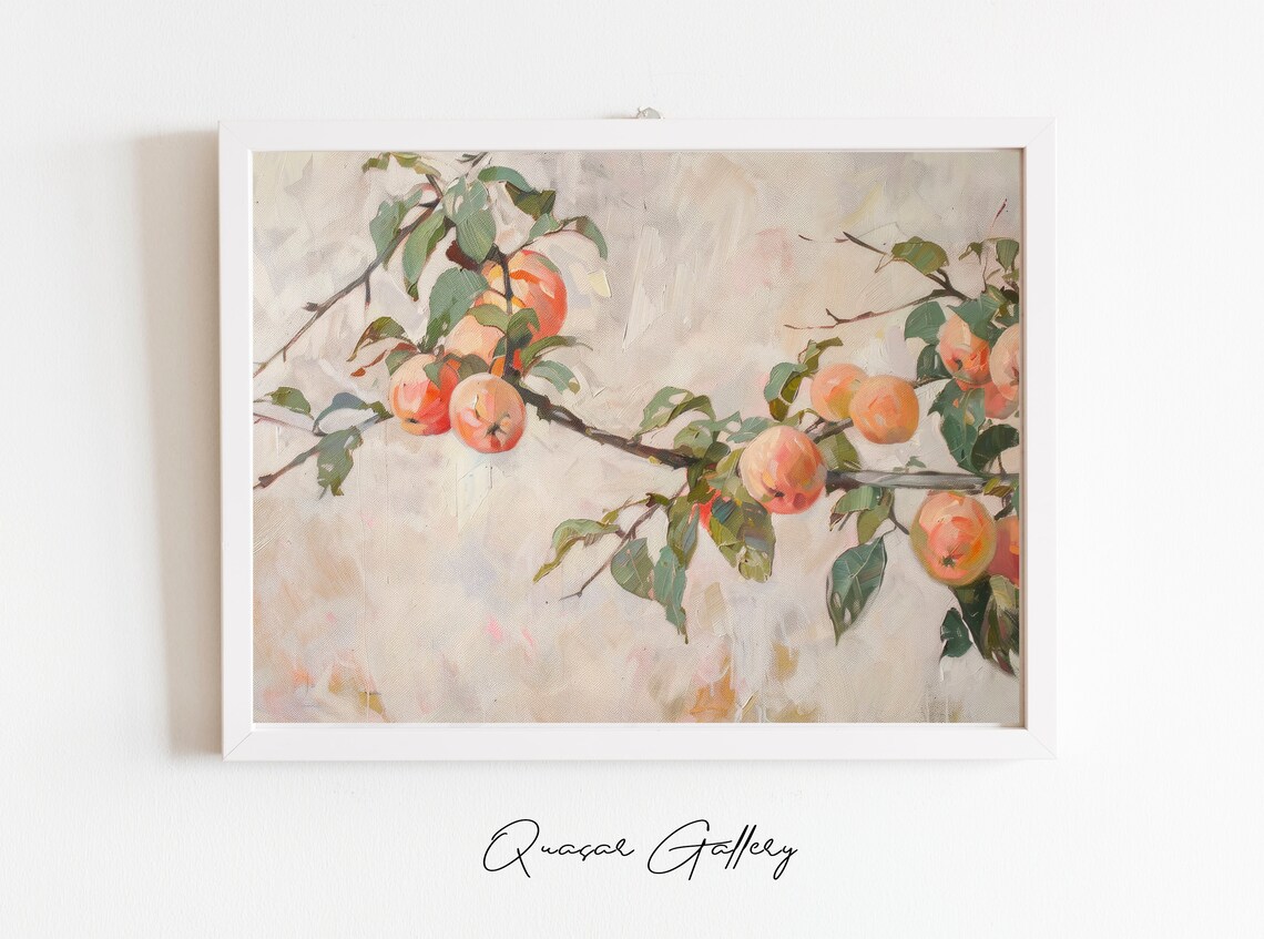 Botanical Fruit Branch Painting, Vintage Art Print - Image 3