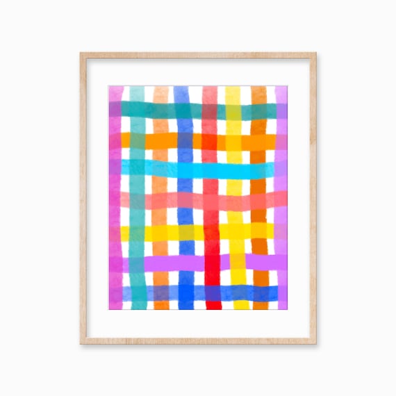Modern Colorful Line Art Print Statement Art Artwork Abstract Wall Art Vibrant Wall Art Art Print Multicolor Print