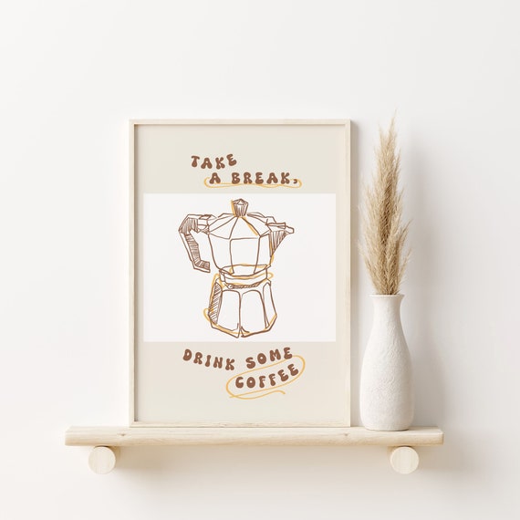 Coffee Wall Art Coffee Print Bar Cart Print Aesthetic Coffee Bar Decor Kitchen Wall Decor Coffee Art Print