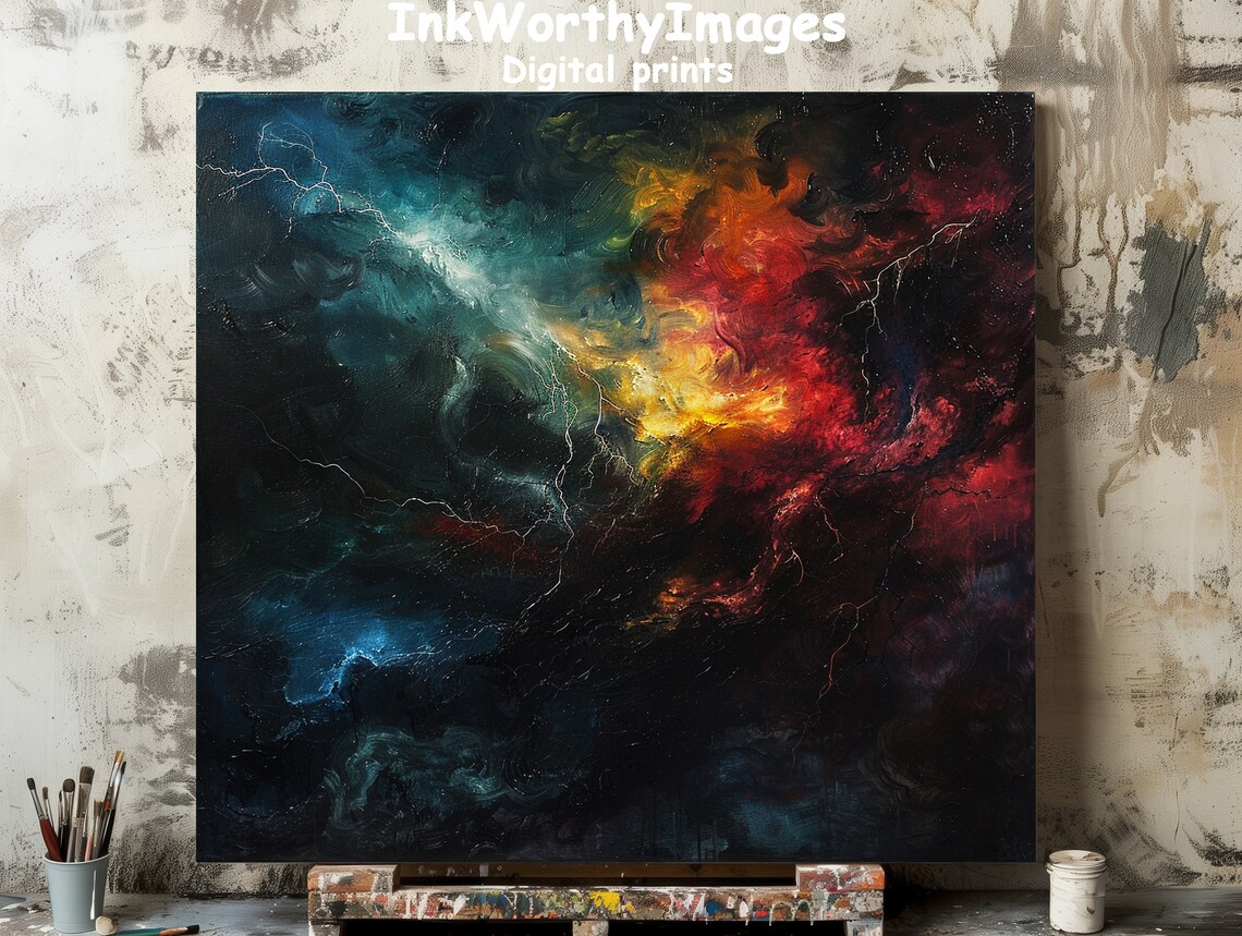 Futuristic Abstract Energy, Dynamic Home Decor