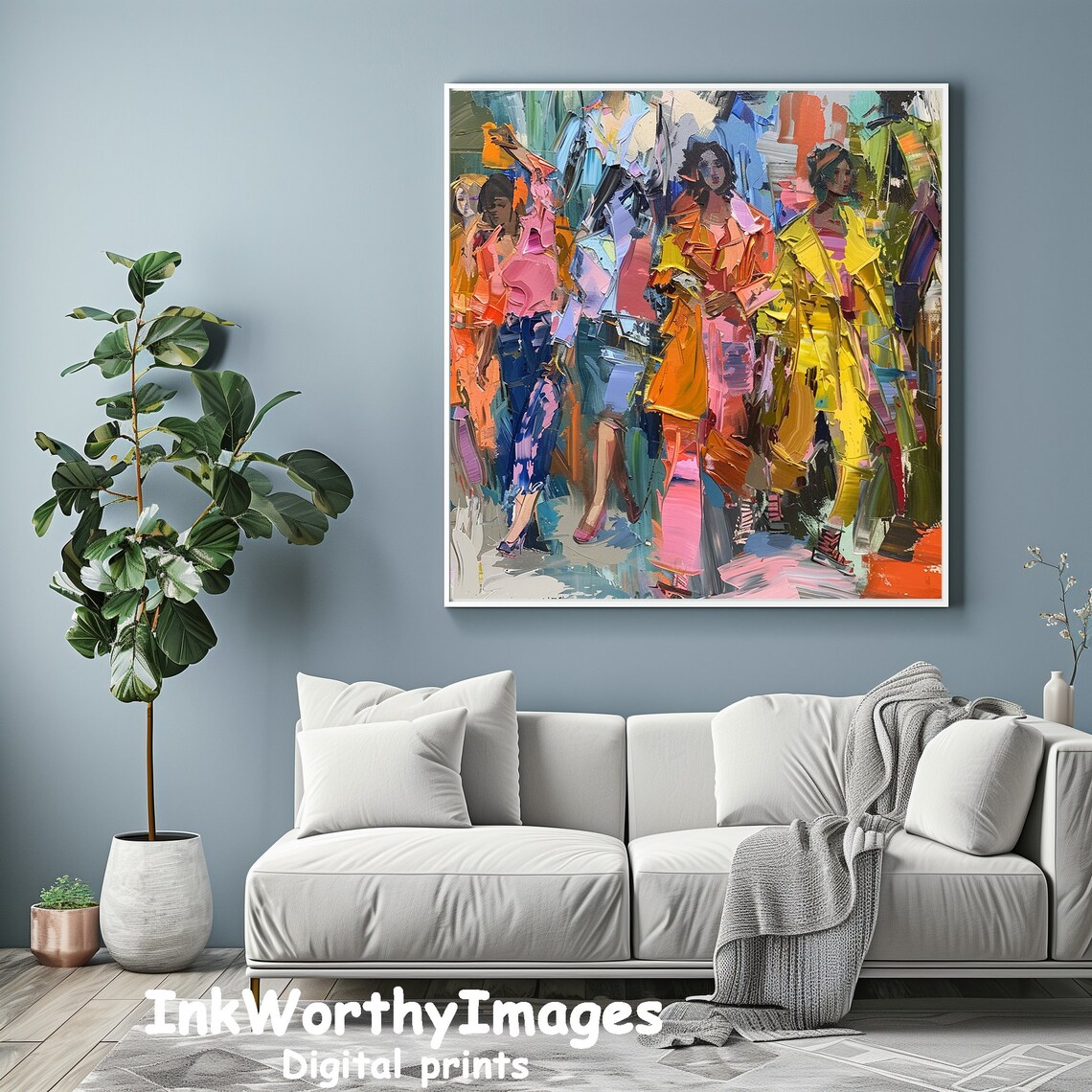 City Street Fashion Abstract Urban Art, Modern Decor - Image 4