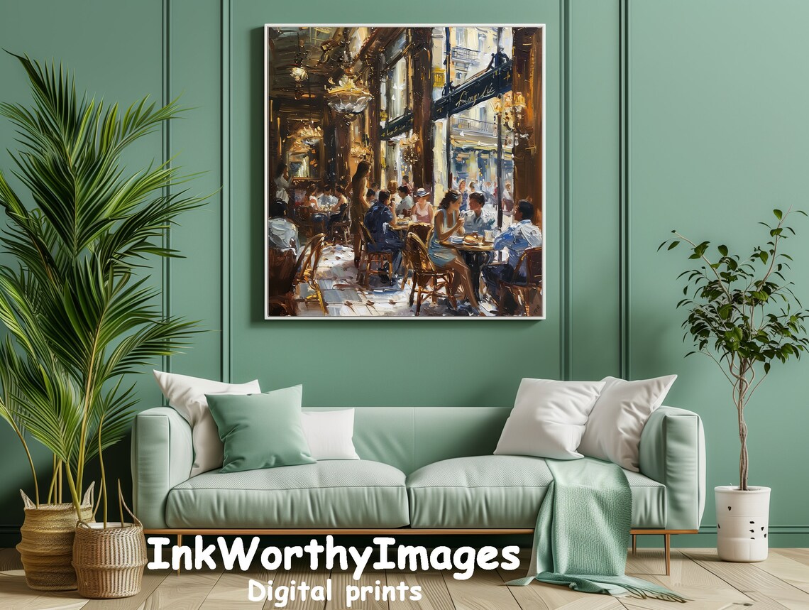 Parisian Cafe Scene, Elegant French Bistro Ambiance - Image 5