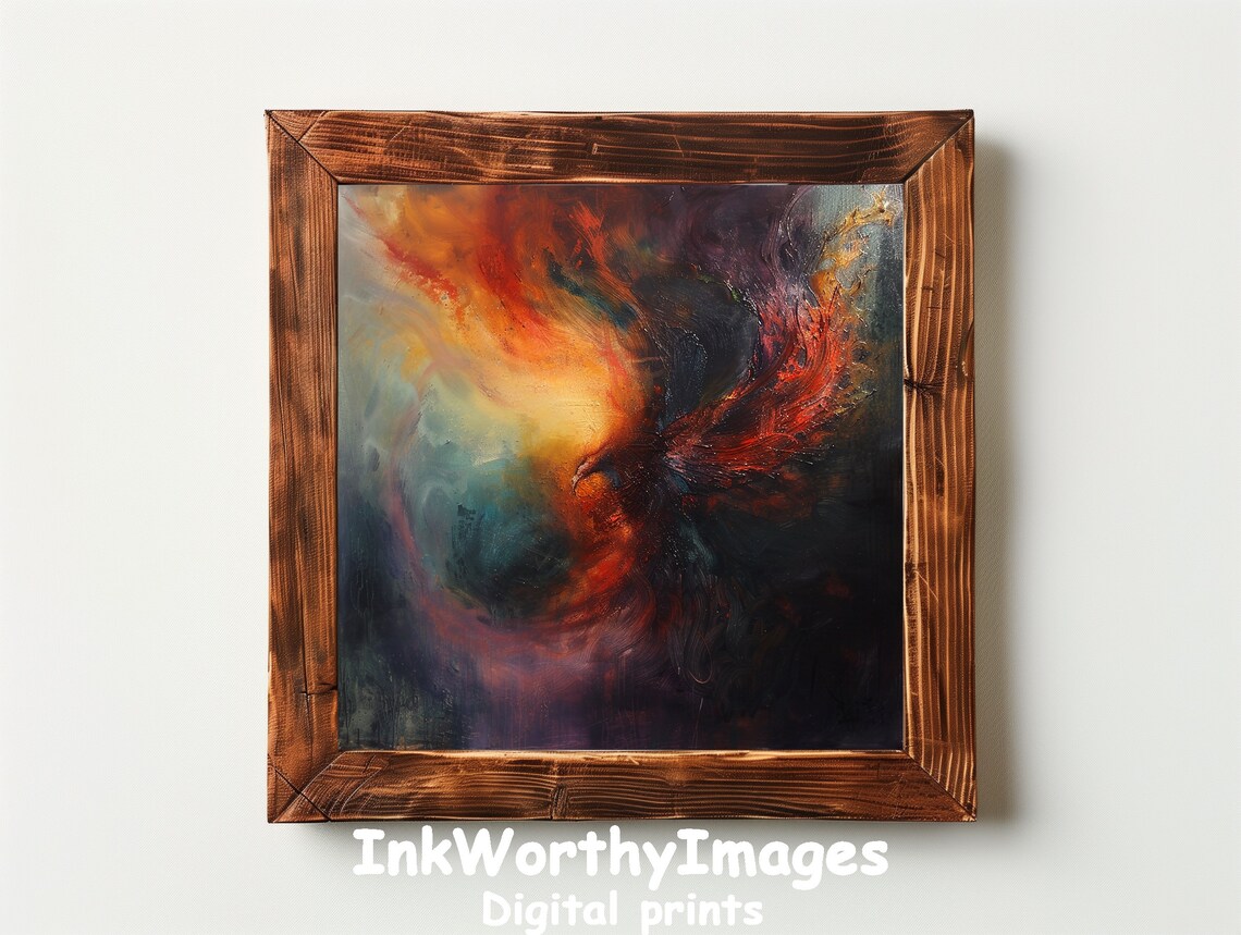 Fiery Abstract Swirl, Dynamic Energy Artwork - Image 6