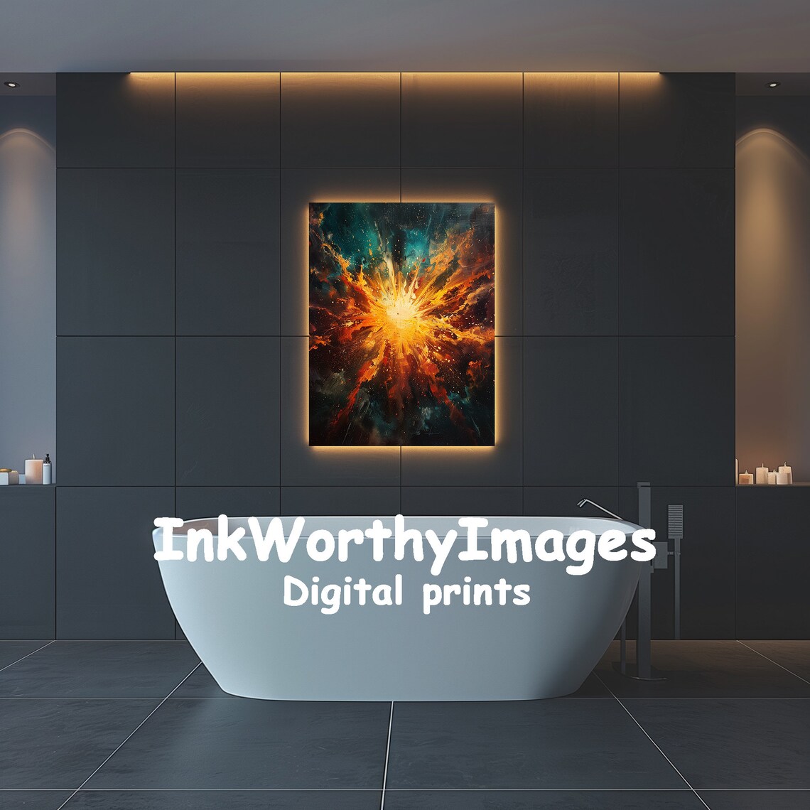 Big Bang Explosion, Abstract Cosmic Art Print - Image 4