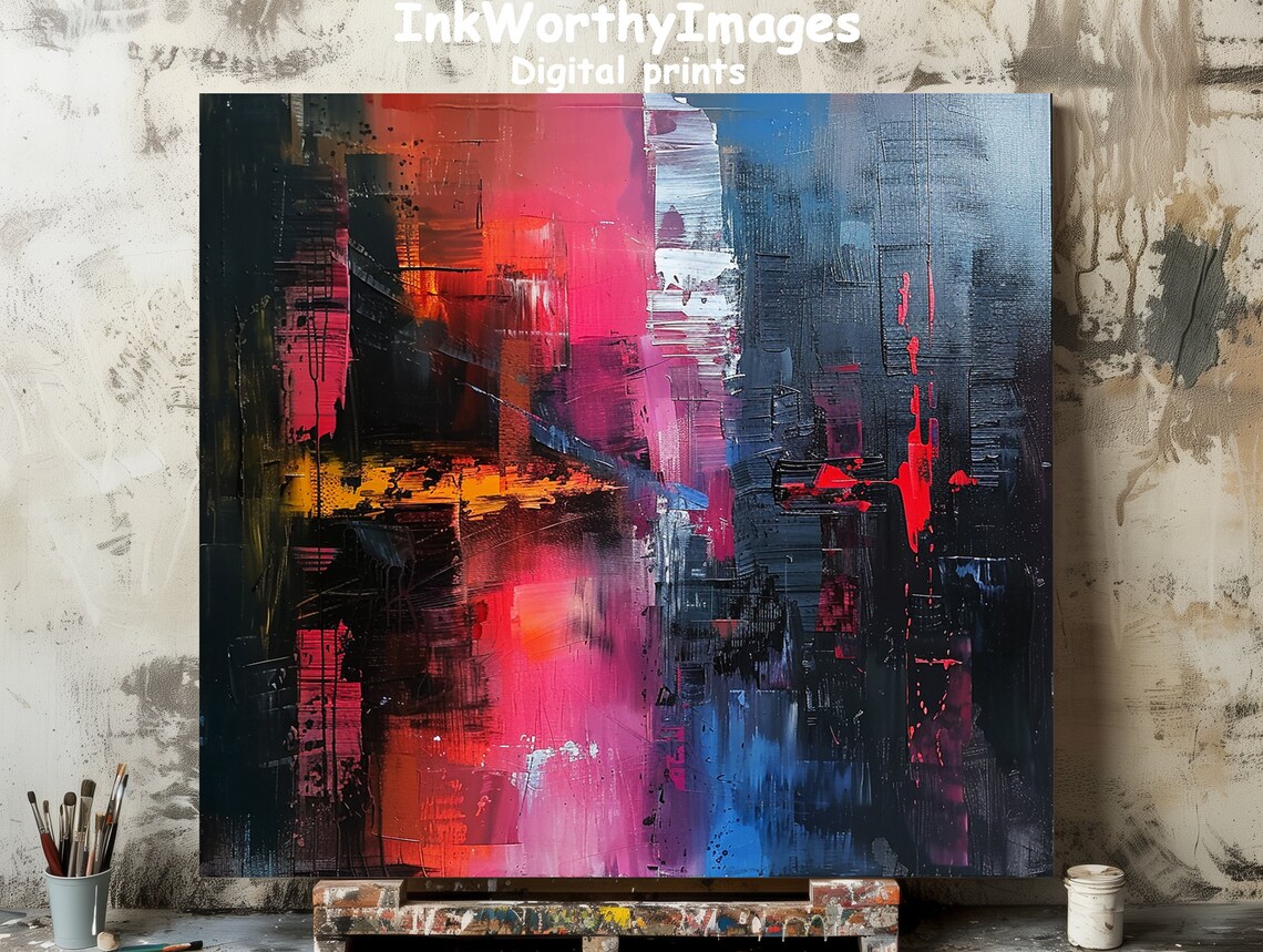 Abstract Color Splash, Modern Vibrant Painting
