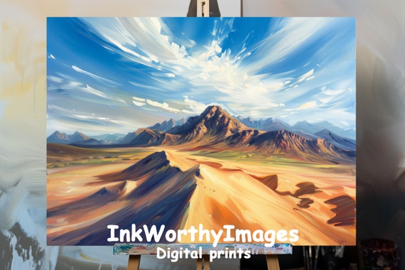 Vibrant Desert Landscape, Modern Desert Decor