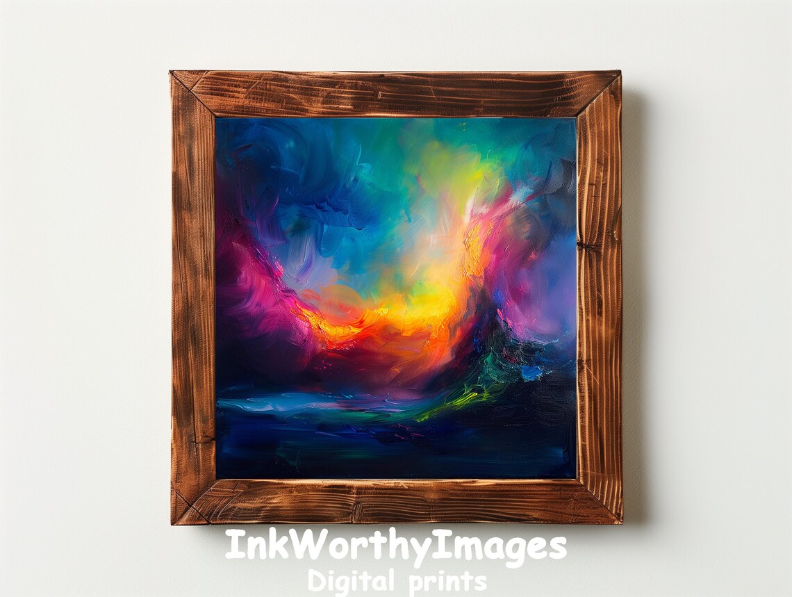 Abstract Color Burst, Vibrant Rainbow Explosion - Image 2
